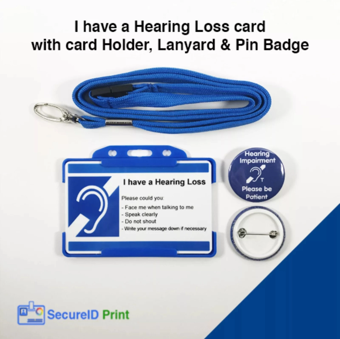Personalised hearing loss card kit