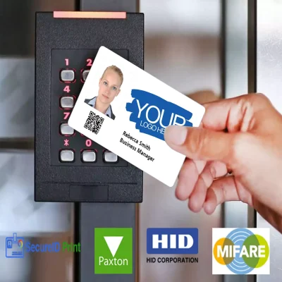 Custom printed ID cards, card holder and lanyard